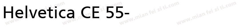Helvetica CE 55字体转换
